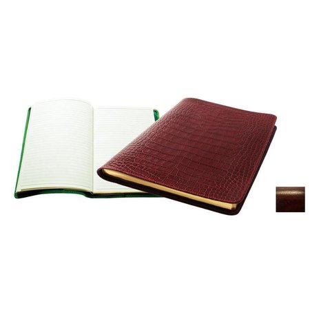 RAIKA 7in x 10in Lined Journal with Map Brown RM 141 BROWN